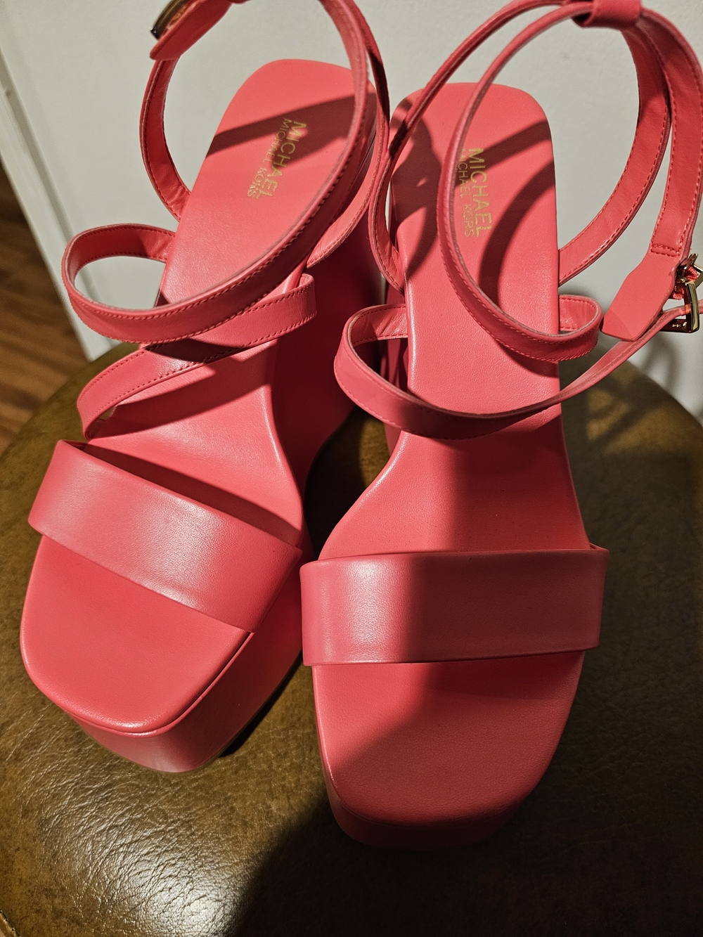 Michael Kors Pink Platform Strappy Sandals